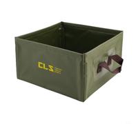Secchio per escursionismo, lavabo pieghevole, secchio portatile da pesca, contenitore per acqua da campeggio, bacino per la pulizia all'aperto (verde)