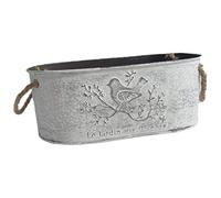 Secchio per fiori in ferro vintage Vaso per fiori Mini secchio ovale vintage Vasi per piante decorative in metallo con arte del ferro per decorazione del balcone da giardinaggio per interni ed esterni