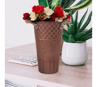 Secchio per fiori retrò in ferro da 2 pezzi, vaso per piante da balcone per la