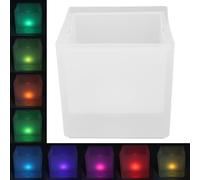 Secchio per ghiaccio a led, 3,5 litri 3,5 litri IP65 Acqua quadrata a doppio strato secchio di ghiaccio colorato per le feste bar per bevande vino champagne birra