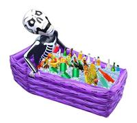 Secchio per il ghiaccio gonfiabile da 100 cm, per buffet, bara, scheletro, secchiello per il ghiaccio per bevande, oltre 100 lattine, grande capacità, per feste di Halloween, decorazione spettrale