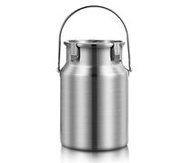 Secchio per il trasporto del latte in acciaio inossidabile con coperchio sigillato, contenitore solido liquido da 10 litri per birra domestica e uso agricolo