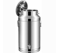 Secchio per il trasporto di bevande in acciaio inox con rubinetto e coperchio, design durevole, a prova di perdite per la conservazione di liquidi, ideale per latte, vino, olio e altro ancora