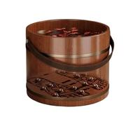 Secchio per immersione dei piedi - pediluvio in legno con rullo da massaggio | Bacino per immergere i pids utilizzato nel lavaggio, nella spa e nella sauna 25 x 31 cm | Per il massaggio di