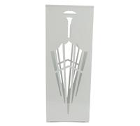 Secchio per l’immagazzinamento degli ombrelli, supporto per ombrelli in metallo antiruggine, portaombrelli da interno compatto e ad asciugatura rapida con design a forma di guscio (Bianca)