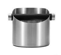 Secchio per la raccolta di fondi di caffè, realizzato in acciaio inossidabile ispessito, dotato di un interno rivestito e una base antiscivolo per una maggiore stabilità (argento)