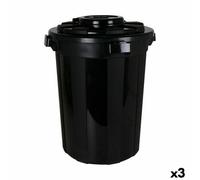 Secchio per la Spazzatura Dem Hop Nero 70 L [3 Unità]
