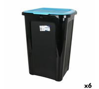 Secchio per la Spazzatura Tontarelli Coverline Azzurro 44 L Nero 38,5 x 34,5