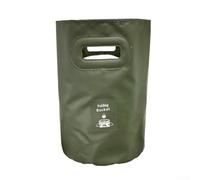 Secchio per l'acqua pieghevole in PVC, 20 l, grande, portatile, con manico, per campeggio, pesca, escursionismo, pulizia auto (20 l, verde)