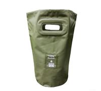 Secchio per l'acqua pieghevole, per campeggio e pesca, portatile, pieghevole, per esterni, con design salvaspazio (15 l, verde)