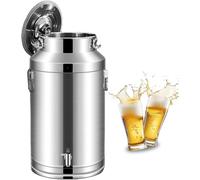 Secchio per Latte in Acciaio Inossidabile, Serbatoio per La Fermentazione del Latte, Secchio per Vino, Barile per Lo Stoccaggio Dell'olio con Coperchio Sigillato in Silicone E Rubinet, 18L