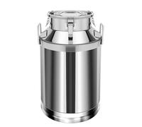 Secchio per latte in acciaio inox secchiello in acciaio inossidabile 60L impermeabile con bottoni a pressione resistenti alla corrosione adatto al latte con olio di riso, ecc.