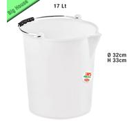 SECCHIO CON BECCO diametro 32cm 17lt NEUTRO