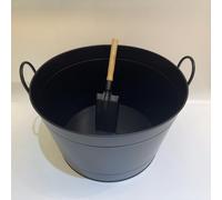 Secchio per legna da ardere, secchio per cenere, braciere portatile, grande