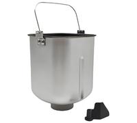 Secchio per macchina del pane, antiaderente, con paletta per impastare, per modelli compatibili, in lega di alluminio, 14,5 x 14,5 x 19,5 cm, nero