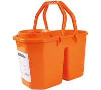 Secchio doppia vasca 15 Lt con strizzatore IN FACTORY. Secchio vasca doppia 15 L