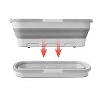 Secchio per mocio, lavabo pieghevole, secchio d'acqua rettangolare con ruote, secchio d'acqua pieghevole da campeggio con manici, cestino per acqua detergente per mocio per spiaggia all'aperto o