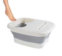 Secchio Per Pediluvio - 40 cm, Bacino Ergonomico Pieghevole, Fondo Massaggiante | Portatile Per Pedicure, Atļeti, Viaggi, Campeggio, Spa Domestico, Cura Dei Piedi E Relax