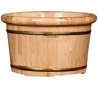 Secchio per pediluvio in legno Bacino per pedicure in legno Bacinella per pedicure domestico Botti di legno Altezza 26 cm Vasca per pediluvi Barile per pediluvio in legno di cedro Punto di agopuntura