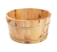 Secchio per pediluvio in legno, cipresso, 36,5 x 18 cm, trattiene il calore | Vasca da bagno in legno per il relax a casa, lavandino con isolamento termico