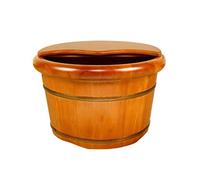 Secchio per pediluvio in legno Grande vasca per pediluvio, vaschetta per pediluvio, ammollo o disintossicazione, pediluvio per adulti, secchio per pediluvio in legno massello (dimensioni : A) (A)