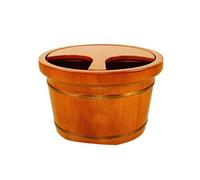 Secchio per pediluvio in legno Grande vasca per pediluvio, vaschetta per pediluvio, ammollo o disintossicazione, secchio per pediluvio in legno massello, pediluvio per adulti (dimensioni : D) (A)