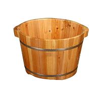 Secchio per pediluvio in legno naturale, barili di legno per pedicure, 24 cm, altezza 24 cm, vasca per il lavaggio dei piedi in legno massello, isolamento pediluvio, pediluvio, barile in legno