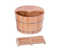 Secchio per pediluvio in legno, pediluvio per piedi ammollo, vasca idromassaggio per pediluvio, secchio in legno per pedicure, secchio per pediluvio, bacinella per piedi per adulti (dimensioni : B)