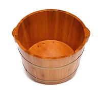 Secchio per pediluvio in legno per adulti, pediluvio, pediluvio, pediluvio, bagno domestico, pediluvio, bagno profumato di abete, regalo per la salute della famiglia, 24 cm, super facile da usare