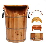 Secchio per pediluvio in legno per pediluvio, regalo per la casa, secchio per pediluvio in legno, secchio per pediluvi, vasca per pediluvi per ammollo dei piedi, massaggiatore, pediluvio in