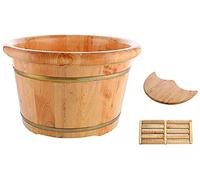 Secchio per pediluvio in legno Regalo per la casa Massaggio Botti per pedicure in cedro Vaschetta per pedicure in legno massello Addensare pediluvio in legno per pediluvio, massaggi, spa, sauna, Warm