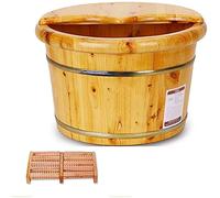Secchio per pediluvio in legno Regalo per la casa Vaschetta per i piedi, Vaschetta per pediluvi in legno di cipresso Barile per pediluvio Leggero invernale Tubo di bambù Pedicure Barile Pediluvio