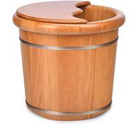 Secchio per pediluvio in legno Riduce lo stress Domestico Rovere Addensato Pediluvio Barile Vaschetta per pediluvi Vaschetta per pediluvi Vaschetta per pediluvi Pediluvio in legno massello Massaggio