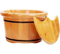 Secchio per pediluvio in legno, secchio per pediluvio con coperchio e sgabello, vasca per pediluvio per piedi in ammollo, secchio in legno per pedicure, vasca per pediluvio per adulti necessaria
