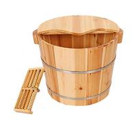 Secchio per pediluvio in Legno, Secchio per pediluvio, Secchio per pediluvio, Secchio per pediluvio, Massaggio, Spa, Sauna, Ammollo (Size : C) Present