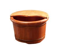 Secchio per pediluvio in legno, vasca da bagno per pediluvio, vasca per pediluvio, vasca per pedicure, vasca per piedi per ammollo dei piedi, super facile da usare, speranza di perseguire la felicità