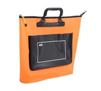 Secchio per Pesci Pieghevole da 48 Litri, EVA Impermeabile, Chiusura con Cerniera Design Pieghevole a Prova di Perdite per Campeggio All'aperto con Tasche Laterali (ORANGE)