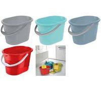 Secchio per pulizia keeeper "thies" ovale 13 litri manico ergonomico in plastica blu nordico impugnatura incassata - 1 pezzo (1