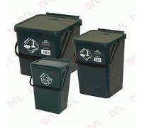 secchio per raccolta differenziata lt 7 verde cm 23x24x21 h con coperchio