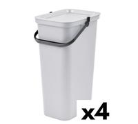Secchio per Raccolta Differenziata Tontarelli Moda Bianco 38 L [4 Unità]