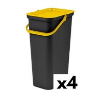 Secchio per Raccolta Differenziata Tontarelli Moda Giallo 38 L [4 Unità]