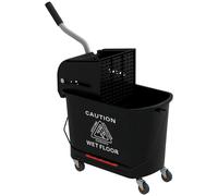 Secchio per scopa Homcom con ruote e scolapiatti a pressione, capacità 20 litri