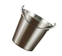 Secchio per snack in acciaio inox 304, per patatine fritte e pollo fritto, impilabile, per bar, caffetteria, uso domestico (C)