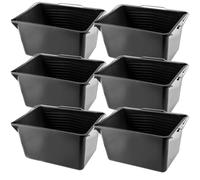 KADAX Secchio per Pittura, Secchio in plastica, Secchio con manico in metallo, Secchio per Muratori, Secchio per Malta, Secchi in Plastica, Secchio per Edilizia (8 l, 3 pezzi, nero)