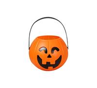 Secchio per Zucca di Halloween Secchiello Caramelle Portatile Cestino Zucca Halloween con Manico Secchio per Dolcetti Forniture per Feste Carnevale Decorazioni Giardino Cestino Zucca 9-23 cm