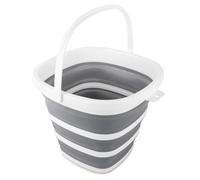 Secchio pieghevole 10 L in silicone con manico, bacinella multifunzione per pulizie, lavaggio auto e camping, catino pieghevole e secchio plastica compatto per casa, spiaggia, pesca ed esterni