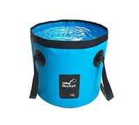 Secchio Pieghevole,12 e 20 Litri Secchio da Pesca Pieghevole Portatile Multifunzionale - Secchio Pieghevole per lavabo - Contenitore dell'Acqua per la Pesca-Campeggio-Giardinaggio (12L, Blu)