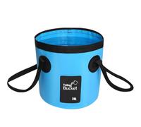 Secchio Pieghevole 12l in Pvc, Leggero e Resistente | Pieghevole, Facile da Riporre, per Escursioni e Viaggi, Blu, Adatto a Cellulare e Bikini
