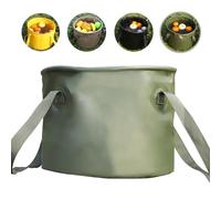 Secchio pieghevole, attività all'aperto, secchio portatile, esplorazione all'aperto, (verde militare, 20L)