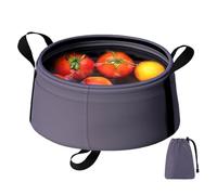 Secchio Pieghevole con Manico - Contenitore Acqua per Giardinaggio,Bacinella Leggera 8.5L con Manico per Pesca Campeggio Bagno Cucina Viaggi